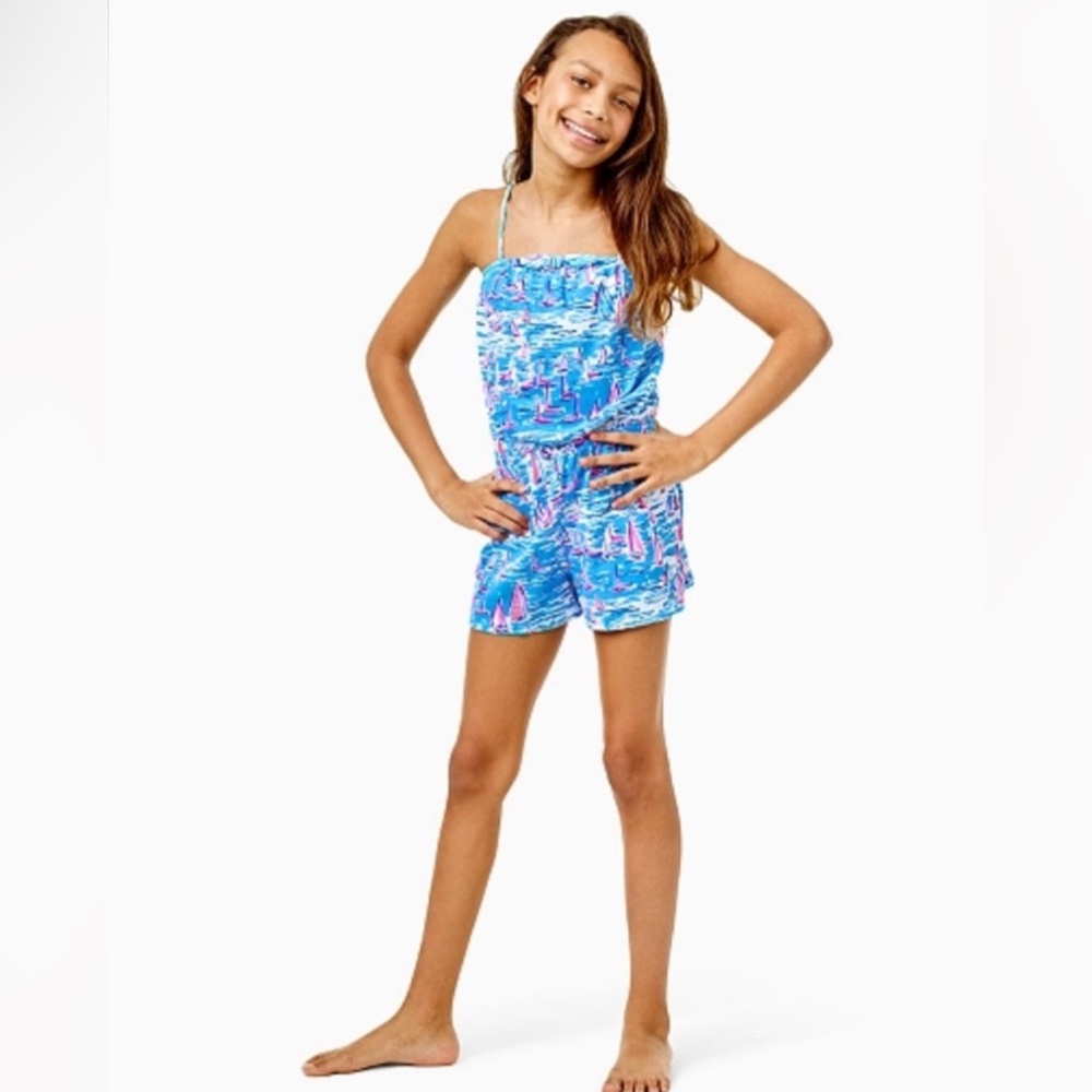 Lilly Pulitzer Jaycee Boatylicious Romper Sz S(8-10)